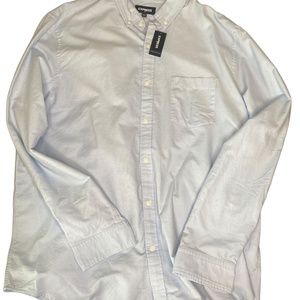 Express Men's Light Blue Pocket Button Down NWT XL